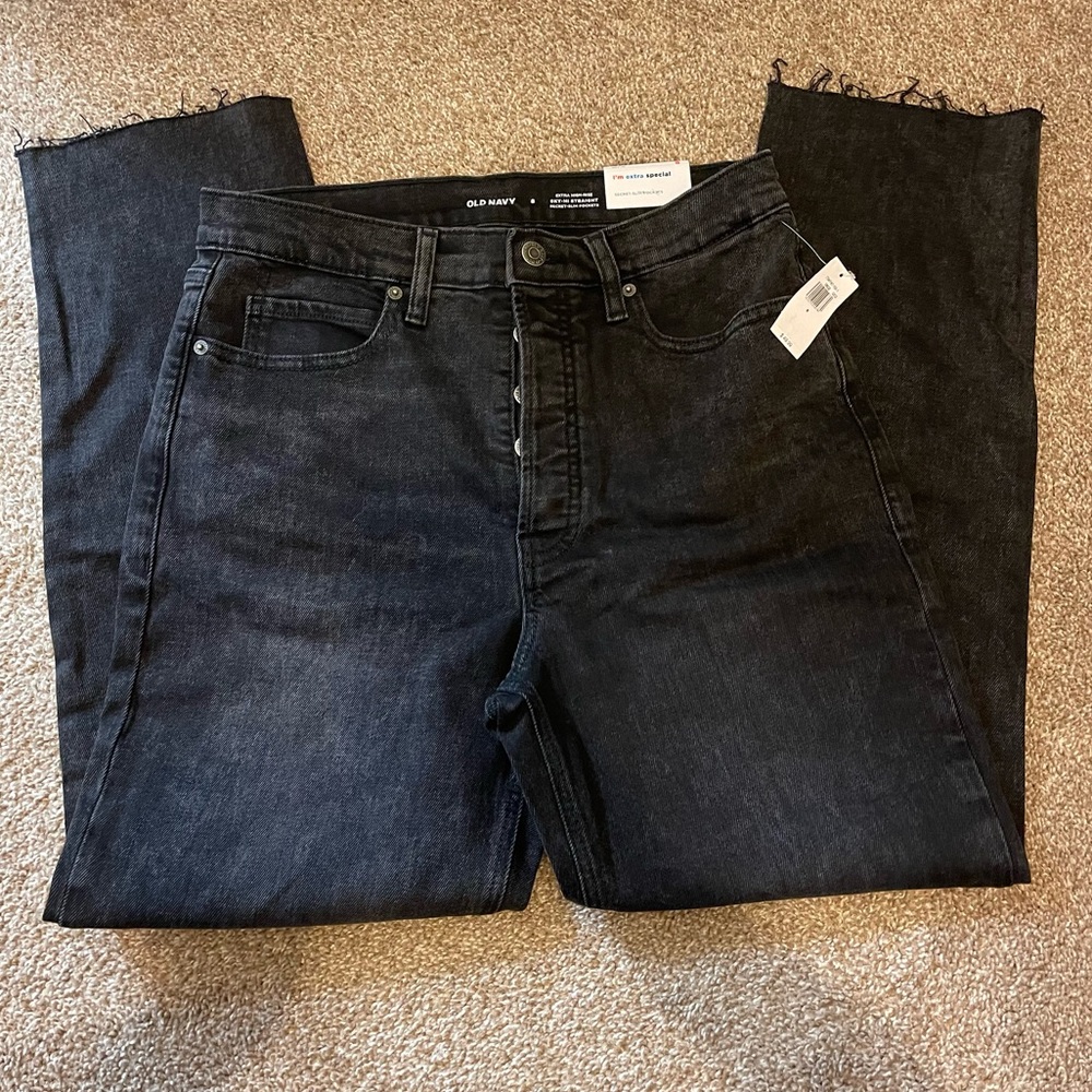 New!! Extra High-Rise, Sky-HI Straight, Ankle Old Navy Jeans